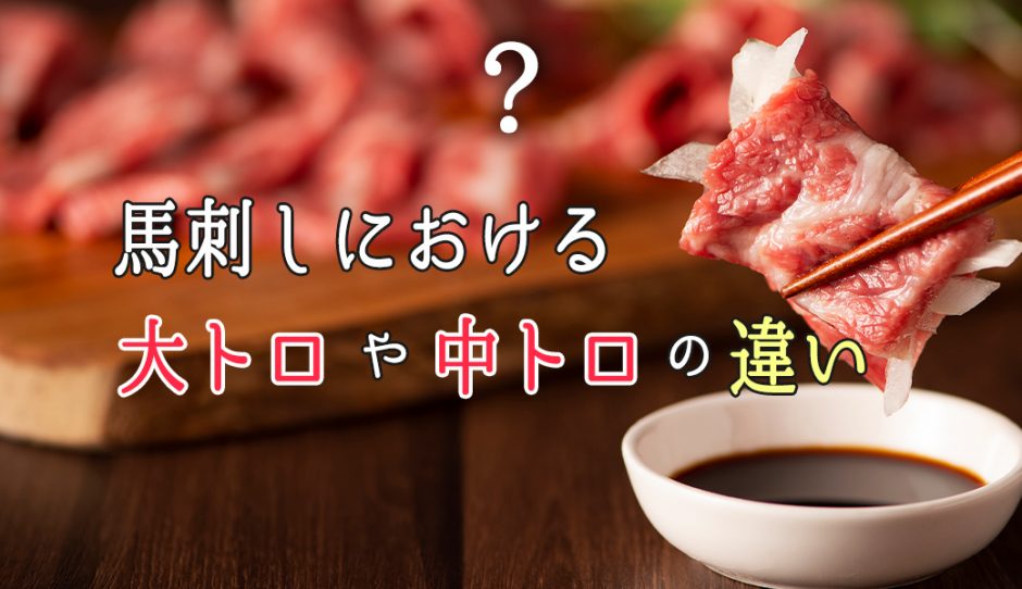 馬刺しにおける大トロや中トロの違いとは、トロの語源も詳しく紹介